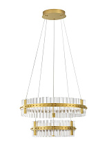Triac Dimmable Platinum Gold Stainless Steel & Glass LED 67Watt 220-240Volt 4020 Lm IP20 3500K D:60 H:140 cm
