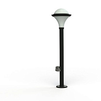Dallas N° 8; Opal polycarbonate E27 75W Plug; Dark grey