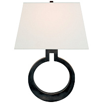 Ring Form Large Wall Sconce бронза с льняным абажуром