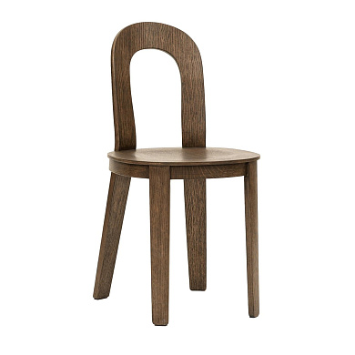 2730-7800 Olivia Design House Stockholm Обеденный стул из тёмного дуба с округлой спинкой