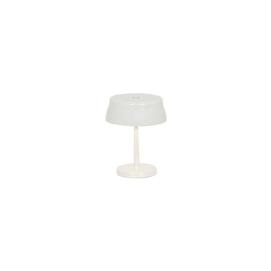 LD1081B3 Zafferano Настольная лампа на батарейках SISTER LIGHT MINI IP65, глянцевая, жемчужно-белая, с регулировкой яркости