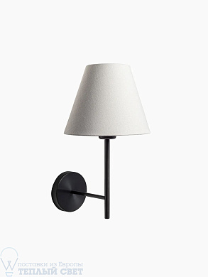 настенное бра с металлическим основанием и тканевым плафоном