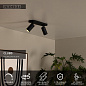09939/02/30 Lucide Clubs потолочный светильник с двумя поворотными источниками света на прямом основании — фото 1