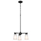 Stamos 18" 3 Light Chandelier Black люстра 52435BK Kichler — фото 5