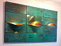 14-1803 Quasar Lum PANEL COPPER OXIDATED (GREEN) WITH LIGHTUNIT Накладное бра зеленый — фото 6