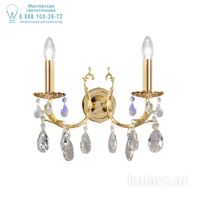 Kolarz VICTORIA 2 3003.62.3.KoT настенный светильник золото 24 карата ширина 35cm высота 20cm 2 лампы e14