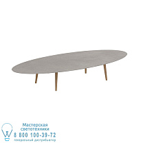 ВЫСОКИЙ СТОЛ STYLETTO ДЛЯ ГОСТИНОЙ 320X140CM НОГИ ИЗ ТИКА CERAMIC TOP CEMENTO LUMINOSO Royal Botania