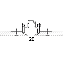 SPM20 - FIXATION SET Delta Light PR SPLITLINE комплект фиксации для трекового профиля