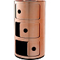05967RR Kartell Componibili Металлический контейнер для хранения с 3 отделениями, медный — фото 1