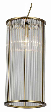 подвесной светильник цилиндрической формы с металлическими прутьями