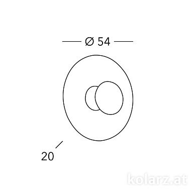 Kolarz Luna 0415.61L.V1.Co.Ch настенный светильник кортеновская сталь ø54cm 1 лампа e27