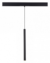 ST683.436.08 ST-Luce Skyline 48 подвесной трековый светильник черного цвета с тонким вытянутым корпусом для магнитного трека 48V