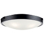 Lytham 20.5" 3 Light Flush Mount Black потолочный светильник 42276BK Kichler — фото 3