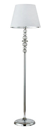 ARMANDO PT1 CHROME Crystal Lux Armando chrome торшер с текстильным абажуром на высокой стойке из хромированного металла