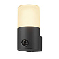 1006179 SLV GRAFIT WL round Sensor E27 anthracite настенный уличный светильник — фото 2