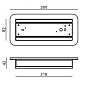9671 Linea Light Gemini_W1 AP26 прямоугольное бра с двойным излучением полированный бронзовый — фото 3