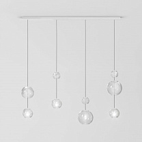 Подвесной светильник OTO LIN CRYSTAL STRIPED GLASS, глянцевый белый G9 CE