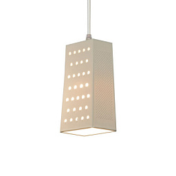 IN-ES023B-B In-es Artdesign CacioPepe подвесная люстра с перфорированным прямоугольным плафоном светлого оттенка