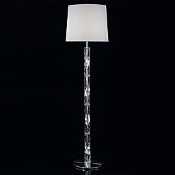 423B/5P grey IDL Bamboo торшер серого цвета с тканевым абажуром