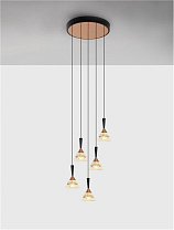Triac Dimmable Matt Black & Rose Gold Metal Structured Acrylic LED 30 Watt 220-240 Volt 1558Lm 3000K IP20 D:32 H: 150cm