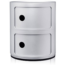 04966SI Kartell Componibili комод с двумя отделениями круглый пластиковый