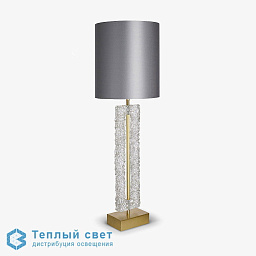 TL656 Bella Figura Ice настольная лампа с прозрачным стеклянным корпусом и тканевым абажуром