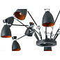20048 Faro RETRO подвес чёрный/золотой 12xE14 MAX 20W подвесной светильник — фото 4