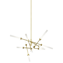 Linger 12-Light Abstract Chandelier 12-Light Abstract Chandelier natural brass 3000K 90 CRI