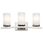 Crosby 23" 3 Light Vanity Light Satin Etched Cased Opal Brushed Nickel настенный светильник 45497NI Kichler