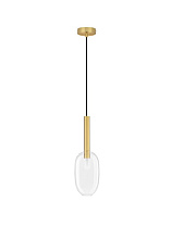 Clear Glass Sandy Gold Metal LED G9 1x5 Watt 100-240 Volt IP20 Bulb Excluded D: 14 H: 179 cm