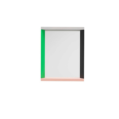 20140702 Colour Frame Vitra Зеркало маленькое с зеленой и розовой рамкой