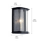 Timmin  10" 2 Light Wall Light with Clear Seeded Glass Distressed Black уличный настенный светильник 59090DBK Kichler — фото 3