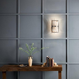 Baile 2 Light Wall Sconce Greige and Brushed Nickel настенный светильник 52461NI Kichler
