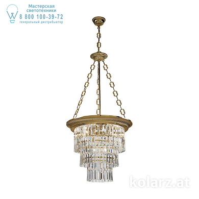 Kolarz MILORD CRYSTAL 0346.34.4 люстра состаренная латунь ø50cm высота 110cm мин. высота 120cm макс. высота 170cm 4 лампы e27