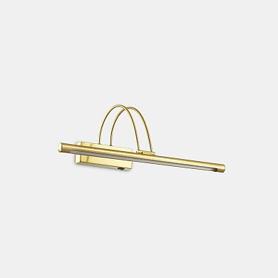 латунный светильник для зеркала с прямым корпусом и дуговыми кронштейнами