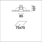 N162 Laser Blade L iGuzzini Fixed, Recessed luminaire - Warm LED - Incorporated DALI dimmable power supply - WideFlood optic Beam - Grey/Black — фото 1