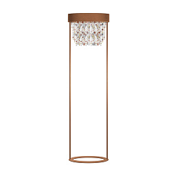 OLA/STL2/LED/F03 Masiero Ola торшер с медным основанием и декоративными хрустальными подвесками