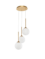 Milky White Glass Brass Gold Steel LED G9 3x5 Watt 100-240 Volt IP20 Bulb Excluded D: 25 H: 180 cm