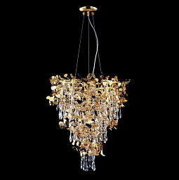 ROMEO SP10 GOLD D600 Crystal Lux ROMEO люстра с золотистой арматурой и каскадом хрустальных элементов