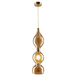 IRIS SP1 B AMBER Crystal Lux Iris подвесной светильник из янтарного стекла с изящным переходом форм