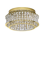Triac Dimmable Platinum Gold Metal & Crystal LED 46Watt 220-240Volt 3465Lm IP20 3500K D:50 H:23.5 cm