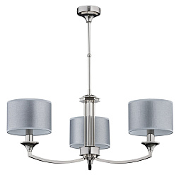 DEC-ZW-3(BN/A) Kutek Decor Lampshade трёхрожковая подвесная люстра с цилиндрическими тканевыми абажурами
