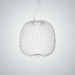 FN2640272ML1010 Foscarini Spokes подвесной светильник с проволочным плафоном белого цвета
