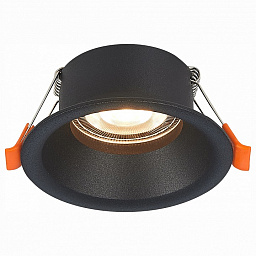 встраиваемый светильник черного цвета с круглым отражателем