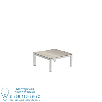 ТАБОЭЛА НИЗКИЙ СТОЛИК 80X80СМ + КЕРАМИЧЕСКАЯ СТОЛЕШНИЦА СЕРО-СЕРЫЙ Royal Botania