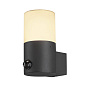 1006179 SLV GRAFIT WL round Sensor E27 anthracite настенный уличный светильник — фото 1