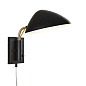 Rico 11.5 Inch 1 Light Plug-In Wall Sconce in Matte Black and Natural Brass настенный светильник 37538 Kichler