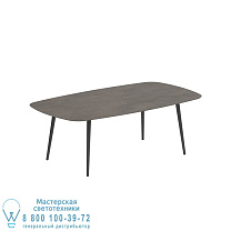 STYLETTO СТАНДАРТНЫЙ ОБЕДЕННЫЙ СТОЛ 220x120CM АЛЮМИНИЕВЫЕ НОЖКИ АНТРАЦИТОВАЯ КЕРАМИЧЕСКАЯ СТОЛЕШНИЦА TERRA MARRONE Royal Botania