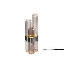 Cactus Small, дымчато-серое стекло, чёрное основание