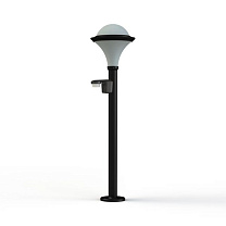 Dallas N° 8; Opal polycarbonate E27 75W Detector; Dark black